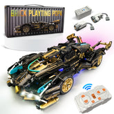 Lamborghini V12 MOC Set with Remote Control and LED Kit, 1:14 Car Model for Boys Men, 1124Pcs - BAV BRICK